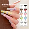 Accesorios para Uñas con Forma de Lazo Estilo Francés Pintados en Spray Tridimensionales Dulces Decoraciones para Uñas Brillantes de Color Sólido Accesorios Metálicos