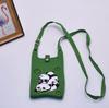 2024 Bolsa de Mão Mini de Tricô Guofeng Panda Bolsa de Celular Fashion Guofeng Bolsa de Ombro Bolsa Casual Versátil