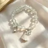 Pulseras de Vidrio con Cuentas Florales Año Nuevo del Caballo para Estudiantes y Amigos, Productos Creativos Culturales para Transmisiones en Vivo y Puestos de Mercado, Joyería Minimalista Estilo Ins al por Mayor