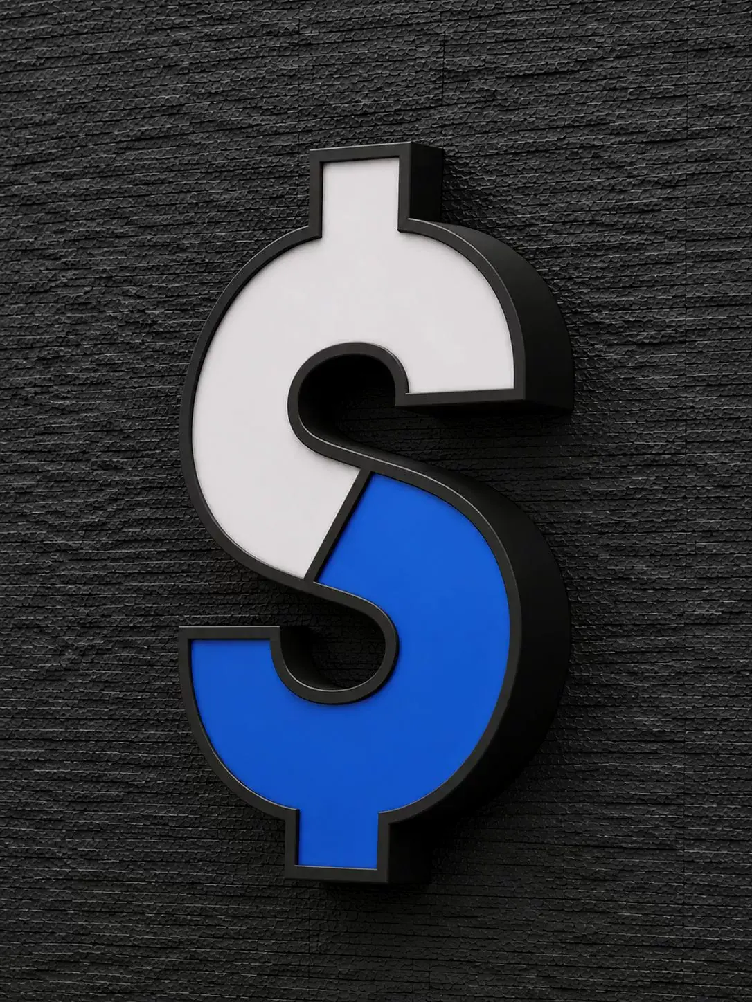 01面光字平面灯箱字工艺效果示意｜Front-lit channel letter type