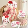 Tarjeta de felicitación de clavel para el Día de la Madre, tarjeta insertable para decoración de pastel, tarjeta con mensaje para regalo de flores, tarjeta de bendición para mamá