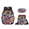 Nuevo Conjunto de Mochila Cubo Salvaje Combinación Dibujos Animados Poliéster Capa Única Estuche para Bolígrafos Bolso de Hombro Mochila Fabricante Venta al por Mayor Caliente