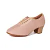 Zapatos de square dance para mujer, zapatos de malla transpirable para danza latina, zapatos de baile de suela blanda, adecuados para personas de mediana edad y mayores, zapatos de práctica para baile de salón para profesores