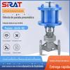 Válvula de parada pneumática J641H-16C vapor alta temperatura aço fundido flange à prova de explosão corte agudo britânico