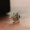 Brincos Olho de Deus Masculinos Tendência Brincos Individuais Sexuais Brincos da Moda Triângulo Duplo Olhos