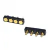 Conector Pogopin Pin de Antena com Mola Dourado com Orifício para Pino Ponto de Solda Lateral Fio de Solda de Carregamento Pino Plano
