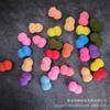 Mini borla de maquillaje de belleza, con forma de gota de agua, corte oblicuo, universal, para uso en seco y húmedo, de doble uso, color, no ingerir polvos secos, borla de fábrica