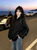 Sudadera con capucha de manga larga para mujer, diseño callejero moderno y único estilo americano, nuevo top casual versátil para otoño e invierno 2026