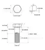 1/4~1-1/2 Rosca Grossa Grau 5 Americano Galvanizado Sextavado Externo Grau Britânico Zinco Azul Branco Grau 8.8 Sextavado Externo Unc