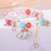 Pulsera de Cuentas Pequeña y Fresca Kt, Pulsera de Dibujos Animados de Aspecto Elevado, Pareja de Dibujos Animados Femenina, Pulsera Colgante Sanrio del Mismo Estilo