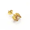 Nuevos pendientes de aro con cruz de circón incrustado de estilo retro de alta gama, pendientes de acero de titanio simples y versátiles para hombres y mujeres, estilo japonés y coreano, venta directa