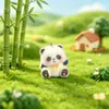Chaveiro Fofo de Resina Flocada 3D Trazedor de Sorte Panda Acessório de Pingente Cartoon Feito à Mão DIY para Bolsa