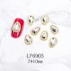 Accesorios para Uñas Estilo Japonés Borde Metálico Piedra Preciosa Manicura Fondo Plano Diamante para Uñas Rombo Gota de Agua Rectangular Uña Diamante de Forma Especial