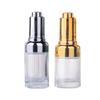 Botellas gotero de vidrio transparente 20ml 30ml 50ml Botellas de aceite esencial de fondo grueso Oro/Plata galvanizado Multitécnica Venta Directa de Fábrica