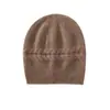 Cachemira Otoño/Invierno 2026 Nuevo Gorro de Punto Grueso Cálido de Color Sólido de Cable de Alta Gama para Mujer, Moda Casual