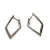 Joyería Transfronteriza Aretes Coreanos de Rombo Aretes de Diseño Cuadrilateral Simple y a la Moda Aretes de Estilo Nicho para Mujer