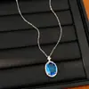 Collar con colgante redondo de circón con incrustaciones de diamantes y encaje, cadena para la clavícula minimalista, joyería de nicho de alta gama para mujer, los más vendidos en Corea y Japón