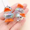 Mistura de 6 Estilos Fofos Transparente Colorido Acrílico Banhado a UV Pinguins 3D Pequenos Pingentes Acessórios para Joias DIY Colar Chaveiro