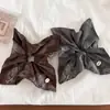 Goma para el pelo de flor de anacardo coreana, Diadema de bufanda cuadrada elegante para mujer, Cuerda para moño de pelo de alta gama, Accesorio para el pelo, Estilo retro coreano