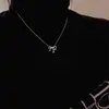 Corrente de Suéter Moda Versátil Super Fada Corrente Fina Simples Luxo Leve High-End Corrente de Clavícula Presente de Aniversário para Namorada