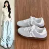 Zapatillas Deportivas de Entrenamiento Alemanas Planas Versátiles Retro para Mujer Otoño 2026 Nuevas Zapatillas Casuales de Tabla con Punta Redonda Bloques de Color con Cordones Delanteros