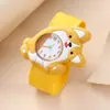 A08702 reloj de cuarzo para niños una variedad de dibujos animados animales pequeños reloj de aplauso jardín de infantes bebé jugar joven