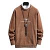 2023 Comercio Exterior Transfronterizo Nuevo Suéter de Punto Chenille para Hombre Estilo Coreano Adolescente Cuello Redondo Base Suelto