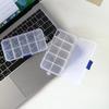 Multi-grid caixa de joias transparente destacável caixa de medicina de plástico brincos anel joias contas soltas caixa de armazenamento xadrez