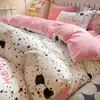 Funda de edredón de una pieza 150x200x230, engrosada, para cama individual de dormitorio, uso doméstico, no 100% algodón, algodón puro, algodón lavado 3