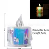 Vela Electrónica LED, Velita Brillante, Cera de Cristal Transparente, Sin Humo, Estilo Coreano, Atmosférica, Corazón de Chica Llorona, Luz Nocturna