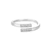M0890 Luz de Nicho Lujo Alto Gama Simple Temperamento Línea Geométrica Exquisito Diamante Plata de Ley S925 Anillo Abierto