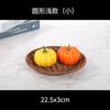 Cesta de Snacks de Celebridad de Internet Cesta de Frutas de Ratán Redonda Plato de Frutas Ktv Plato de Plástico para Papas Fritas Almacenamiento Tejido Cesta de Pan