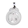 Venta al por mayor de fábrica imitación jade Hetian pequeño colgante de elefante material de Mongolia Exterior verde espinaca elefante de la suerte colgante collar de elefante hueco