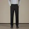 Invierno 2026 Nuevos Pantalones Cálidos para Hombre con Lana y Seda Más Terciopelo Casual de Negocios Pierna Recta Pantalones de Traje Hombre