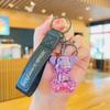 Cartoon Bear Doll Electroplateed Keychain Venda por atacado bonito saco escolar pingente acrílico chaveiro casal pequeno presente