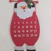 Suministro Listo de Árbol de Navidad Digital de Fieltro Calendario de Cuenta Regresiva Creativo de Pared Colgante de Calendario de Papá Noel Reno de Navidad