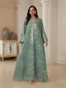 Nc181 Vestido Mais Vendido de E-commerce Roupão Bordado com Lantejoulas Tamanho Grande Roupas Femininas Atravessando Fronteiras Franja Novo Estilo