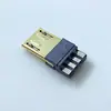 USB Micro Tipo-c chapado en oro macho cara brillante teclado de gama alta auricular USB cable de datos para teléfono móvil enchufe