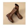 Botas Martin Marrones de Suela Gruesa para Aumentar la Altura para Mujer 2026 Todas las Estaciones Estilo Británico Retro Versátiles Botines Vaqueros Occidentales Botas de Motocicleta