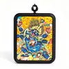 Thangka Tibetano Budista de la Deidad de la Riqueza Negra de Mahakala, Imagen de Mahakala Buda Bordada a Mano con Oro