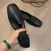 Versão em Pele de Ovelha Macia~Mules Minimalistas de Bico Quadrado e Encaixe, Novos Sapatos Versáteis Planos de Boca Rasa para o Dia a Dia 2026