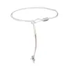 Verano Nuevo Cuerda Delgada de Perlas para la Cintura Cinturón para Falda Combinable Accesorios de Moda para Mujer Diseño de Estilo Simple