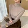 Suéter de cuello alto de alta gama y elegante para mujer, nueva colección otoño/invierno 2026, corte ajustado, adelgazante, tejido, capa base engrosada