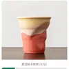 Taza de Café Imitación Papel Cerámica Taza de Cerámica Taza para Latte Plegada a Mano Taza Hecha a Mano Personalizada Transfronteriza Tronco