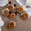 Venda Direta da Fábrica Fofo Desenho Animado Capivara Capivara Headgear Chaveiro Personalizado Divertido Pingente de Bolsa Pingente Grátis