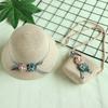 Sombrero de Paja para Padres e Hijos Primavera y Verano Nuevo Sombrero de Paja para Niños Set de Bolsito de Hombro Pequeño para Niñas Sombrero de Pescador Sombrero de Cubeta Sombrero para el Sol Moderno al Por Mayor