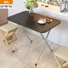 Mesa plegable sencilla para uso doméstico, adecuada para apartamentos pequeños, puestos y comidas al aire libre.