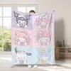 Manta Linda de Dibujos Animados Sanrio para Exportación Transfronteriza Tipo Manta de Franela Estampada Manta para Cuatro Estaciones y Descanso para el Almuerzo con Aire Acondicionado