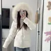 Chaqueta de Algodón con Capucha y Cuello de Piel Versátil para Otoño e Invierno para Mujer, Chaqueta Acolchada Deportiva Básica Cálida Versátil Marca Americana de Tendencia