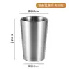 Acero Inoxidable 304 Doble Capa Vaso Recto Dorado Engrosado Vaso de Agua para el Hogar Vaso Coreano para Beber Taza de Café Taza de Cerveza Comercial